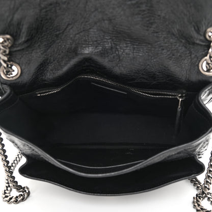 Saint Laurent Crinkled Calfskin Matelasse Monogram Medium Niki Chain Satchel Black 5 of 8