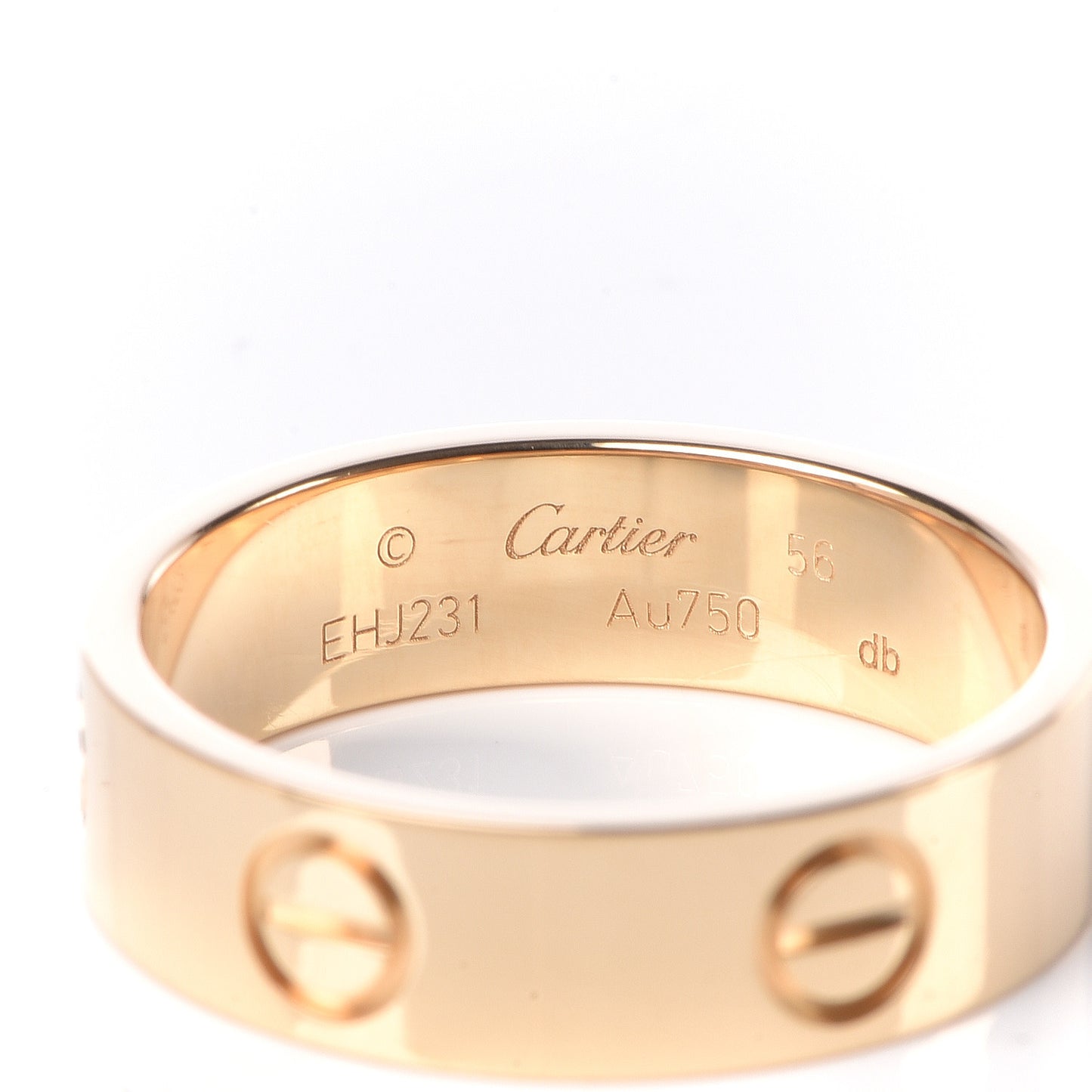 18K Yellow Gold 5.5mm LOVE Ring 56 7.5