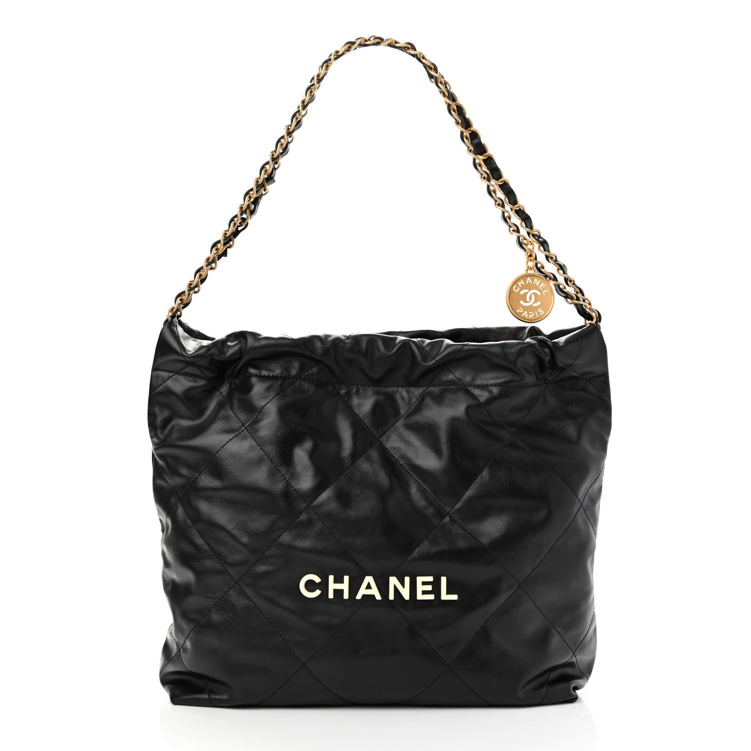 Chanel Calfskin Quilted Small Chanel 22 Black 2 of 11