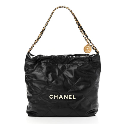Chanel Calfskin Quilted Small Chanel 22 Black 2 of 11