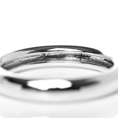 Tiffany 18K White Gold Diamond Heart Band Ring 54 7 5 of 5