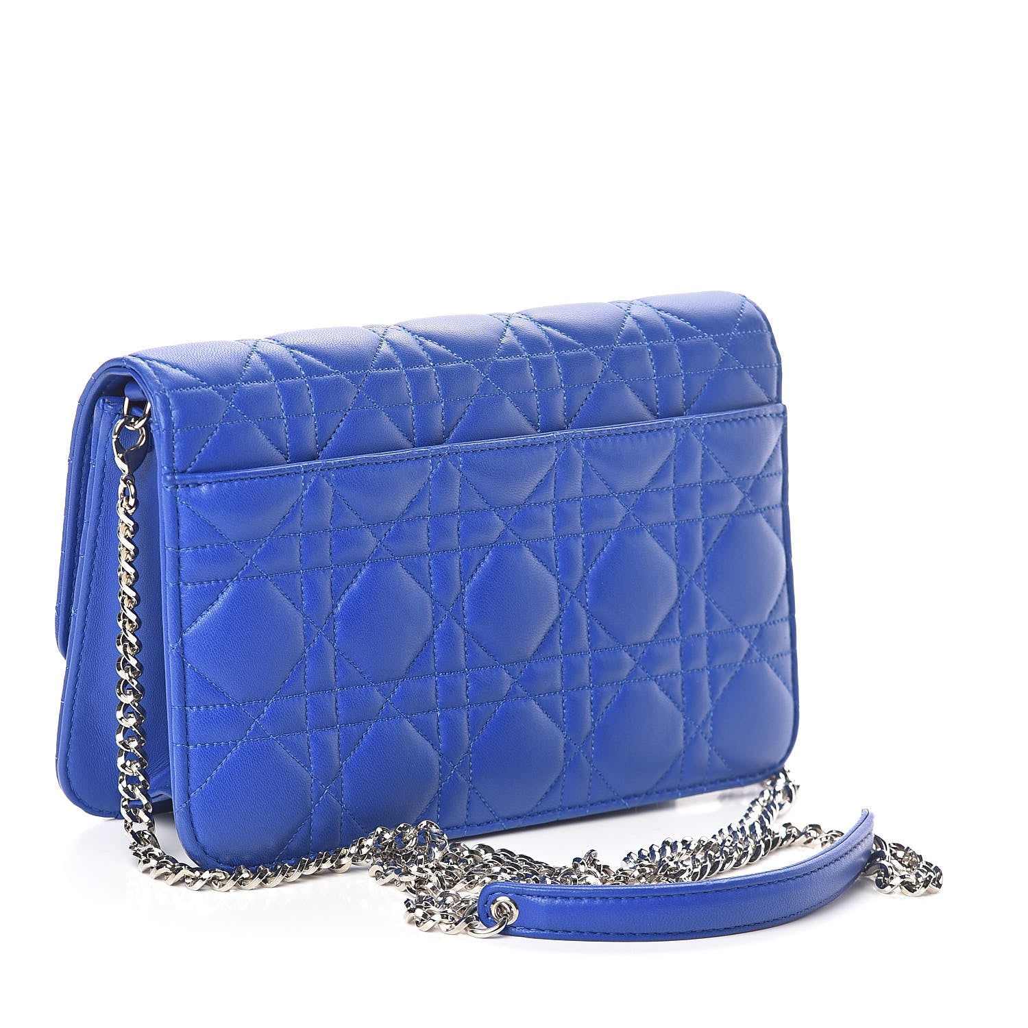 Christian Dior Lambskin Cannage Miss Dior Promenade Pouch Blue 3 of 8