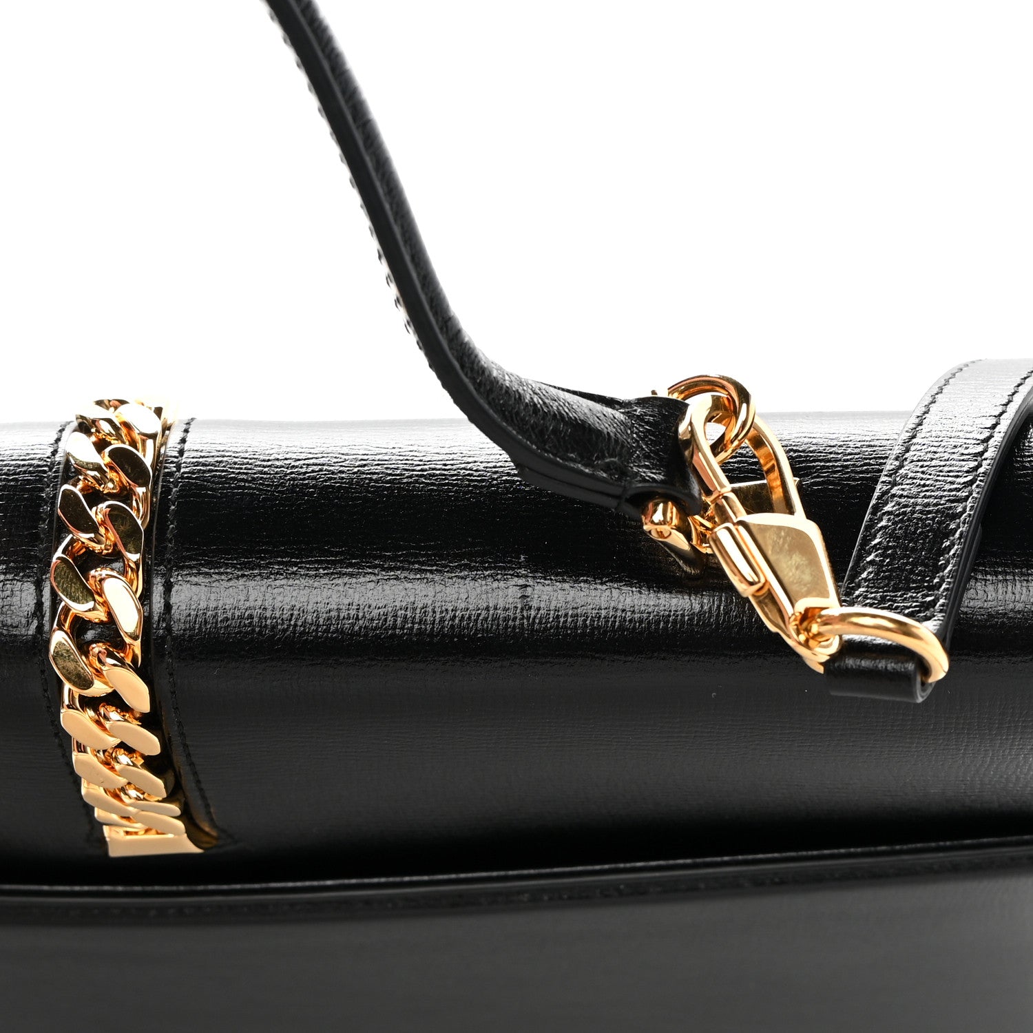 Gucci Azalea Calfskin Medium Sylvie 1969 Top Handle Bag Black 16 of 18