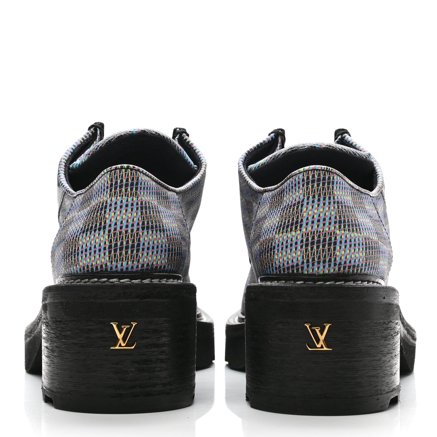 Louis Vuitton Monogram LV Pop Derby Platform Shoes 40 Blue 5 of 10