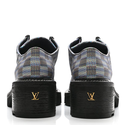 Louis Vuitton Monogram LV Pop Derby Platform Shoes 40 Blue 5 of 10