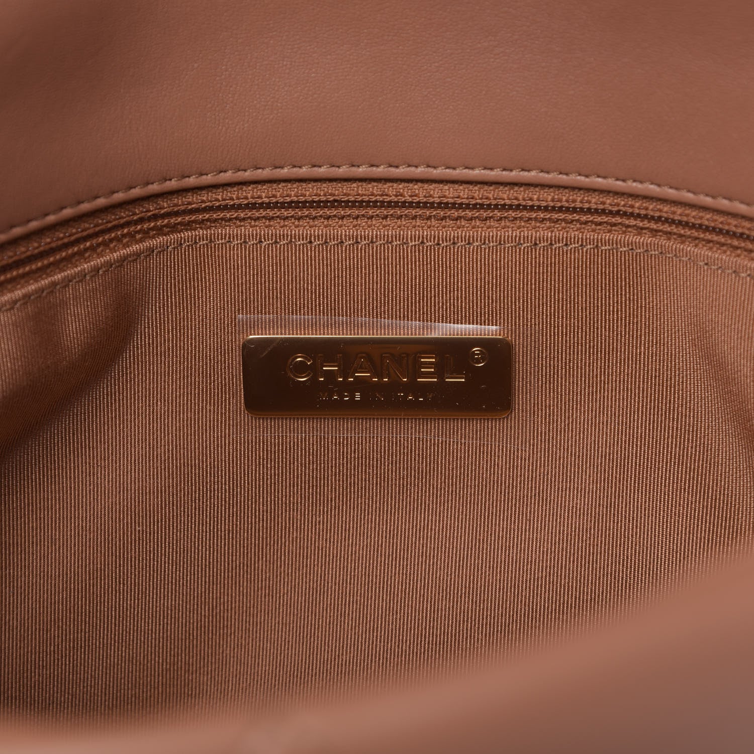 Chanel Lambskin Quilted Large 19 Flap Brown 8 of 10