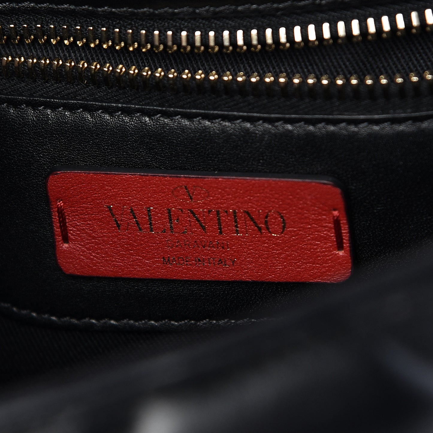 Lambskin VLTN Print Candystud Top Handle Bag Black