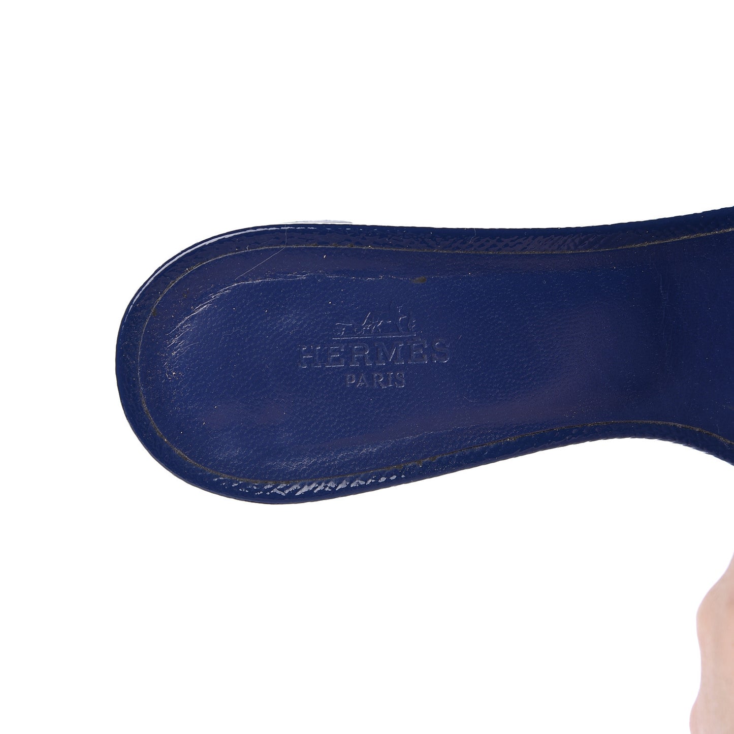 Patent Epsom Oasis Sandals 36.5 Bleu Saphir