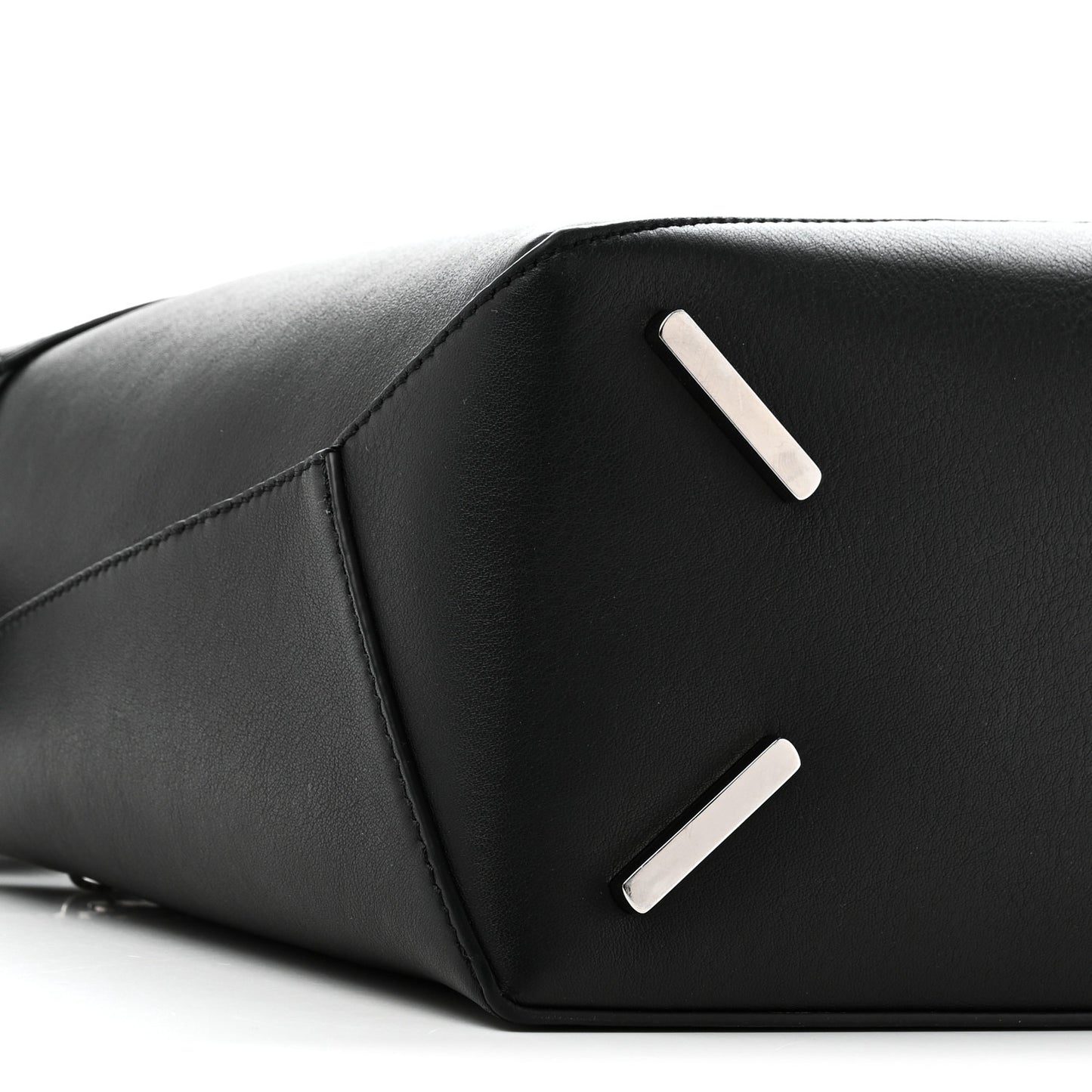 Calfskin Medium Puzzle Edge Bag Black
