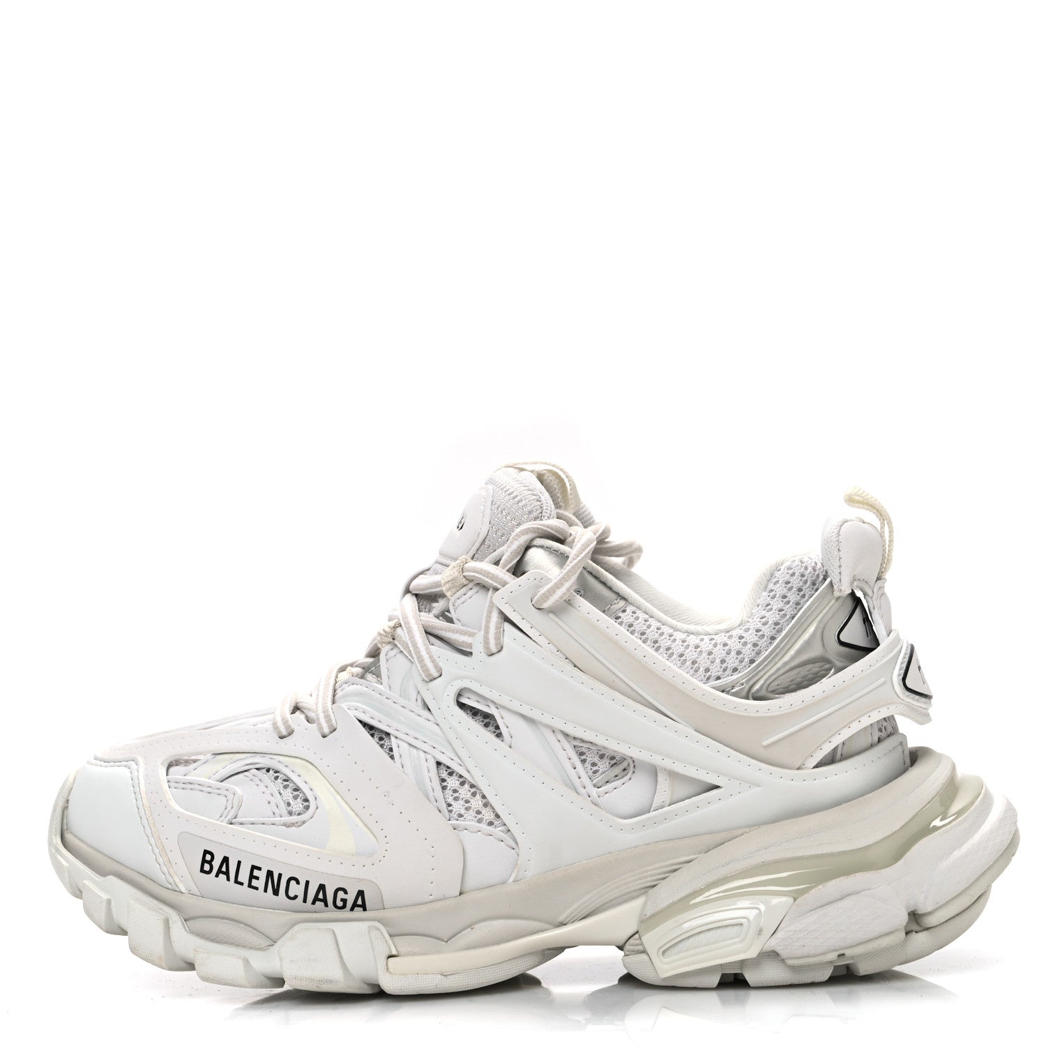 Balenciaga Rubber Mesh Fabric Monocolor Recycled Sole Womens Track Sneakers 35 White 1 of 8