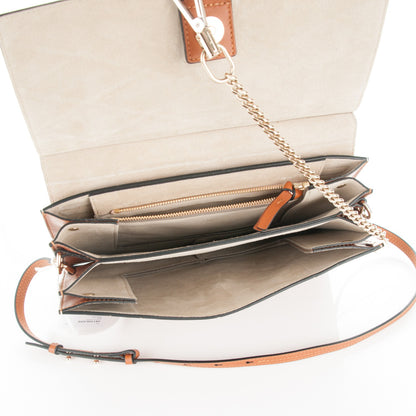 Chloe Calfskin Patchwork Medium Faye Shoulder Bag Caramel 5 of 8