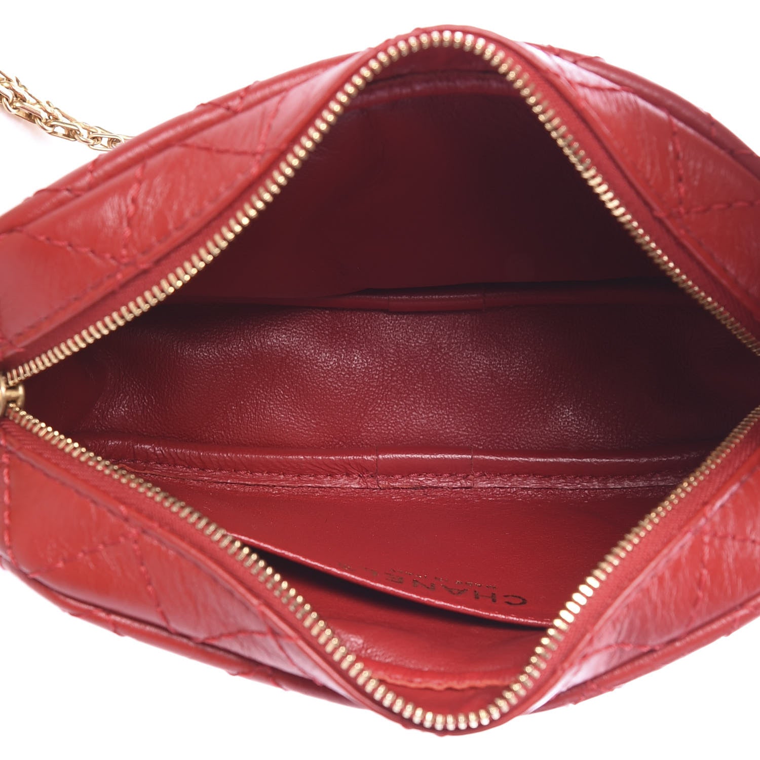 Chanel Aged Calfskin Quilted Mini Reissue Camera Case Red 4 of 9