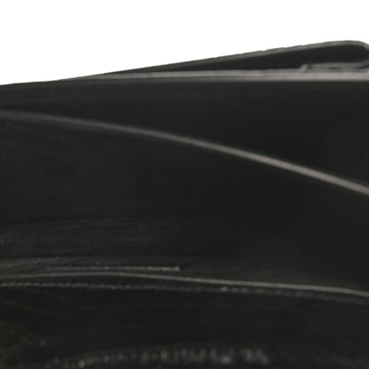 Saint Laurent Calfskin Crocodile Embossed Medium Monochrome Monogram Sunset Black 5 of 9