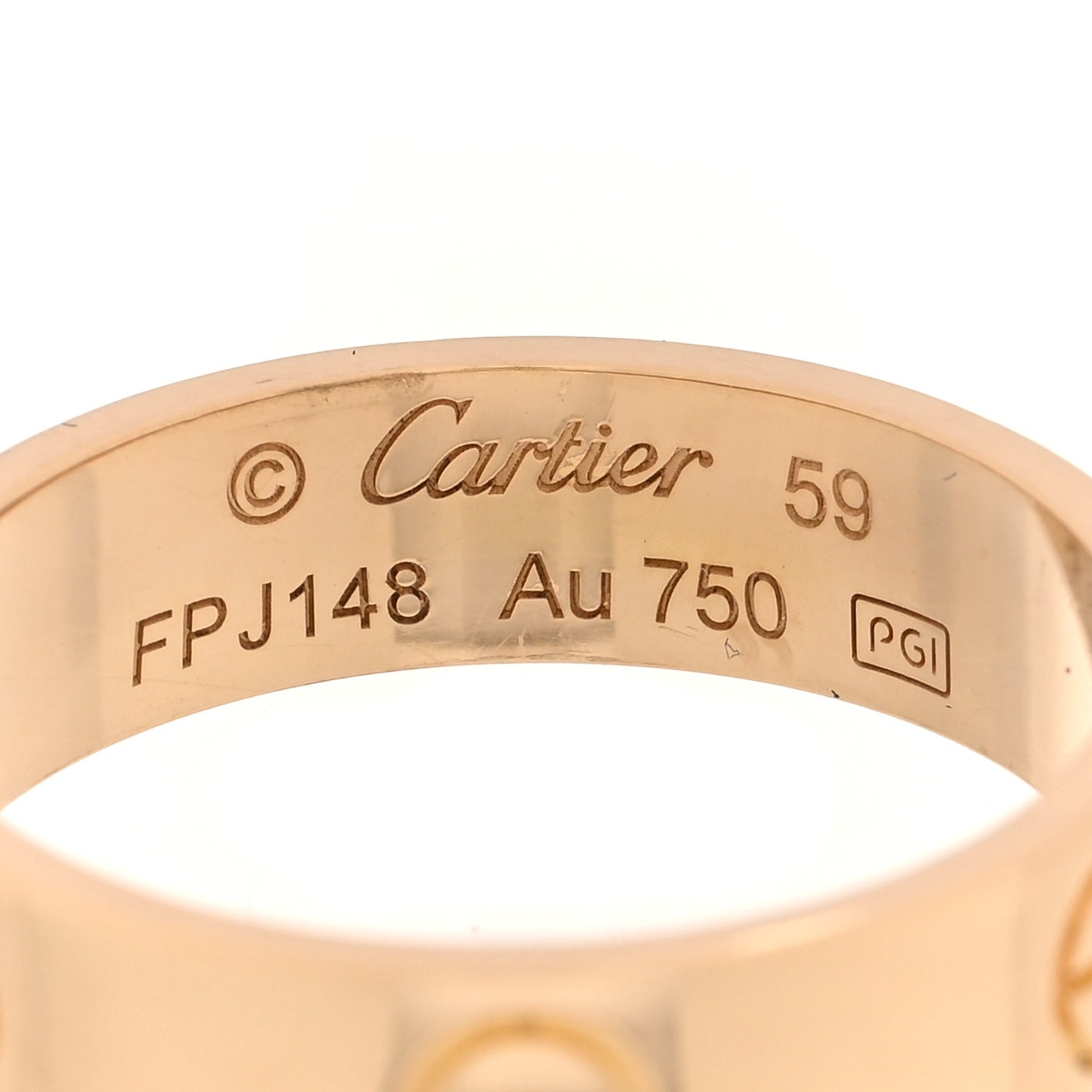 18K Yellow Gold 5.5mm LOVE Ring 59 8.75