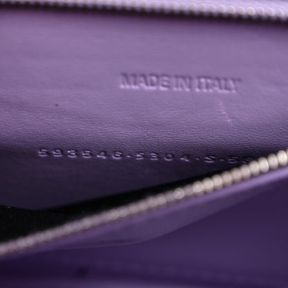 Balenciaga Shiny Calfskin Crocodile Embossed Small Hourglass Top Handle Bag Lilac 8 of 13