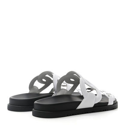 Hermes Nappa Extra Sandals 39 White 4 of 8