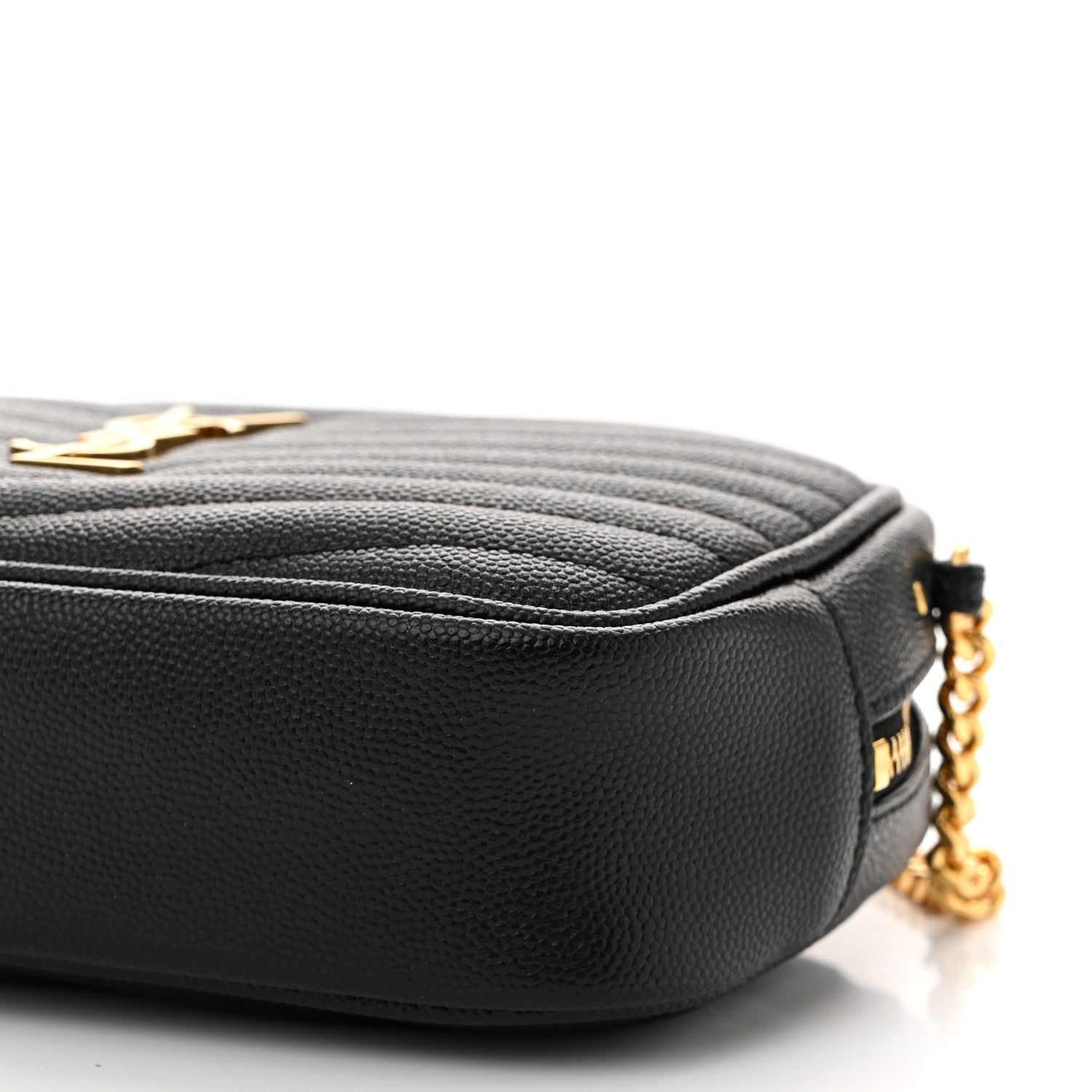 Saint Laurent Grain De Poudre Matelasse Monogram Mini Lou Camera Bag Black 10 of 10