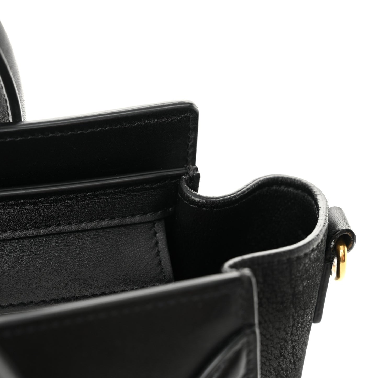 Bullhide Calfskin Nubuck Bi-Color Nano Luggage Black White