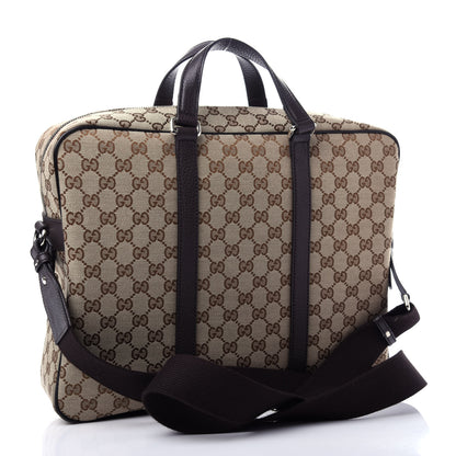 Gucci Monogram Briefcase Dark Brown 2 of 11