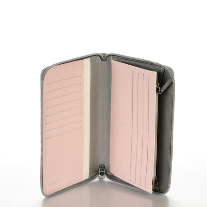 Chanel Metallic Aged Calfskin Quilted Palette Large Zip Around Organizer Wallet Silver 5 of 8