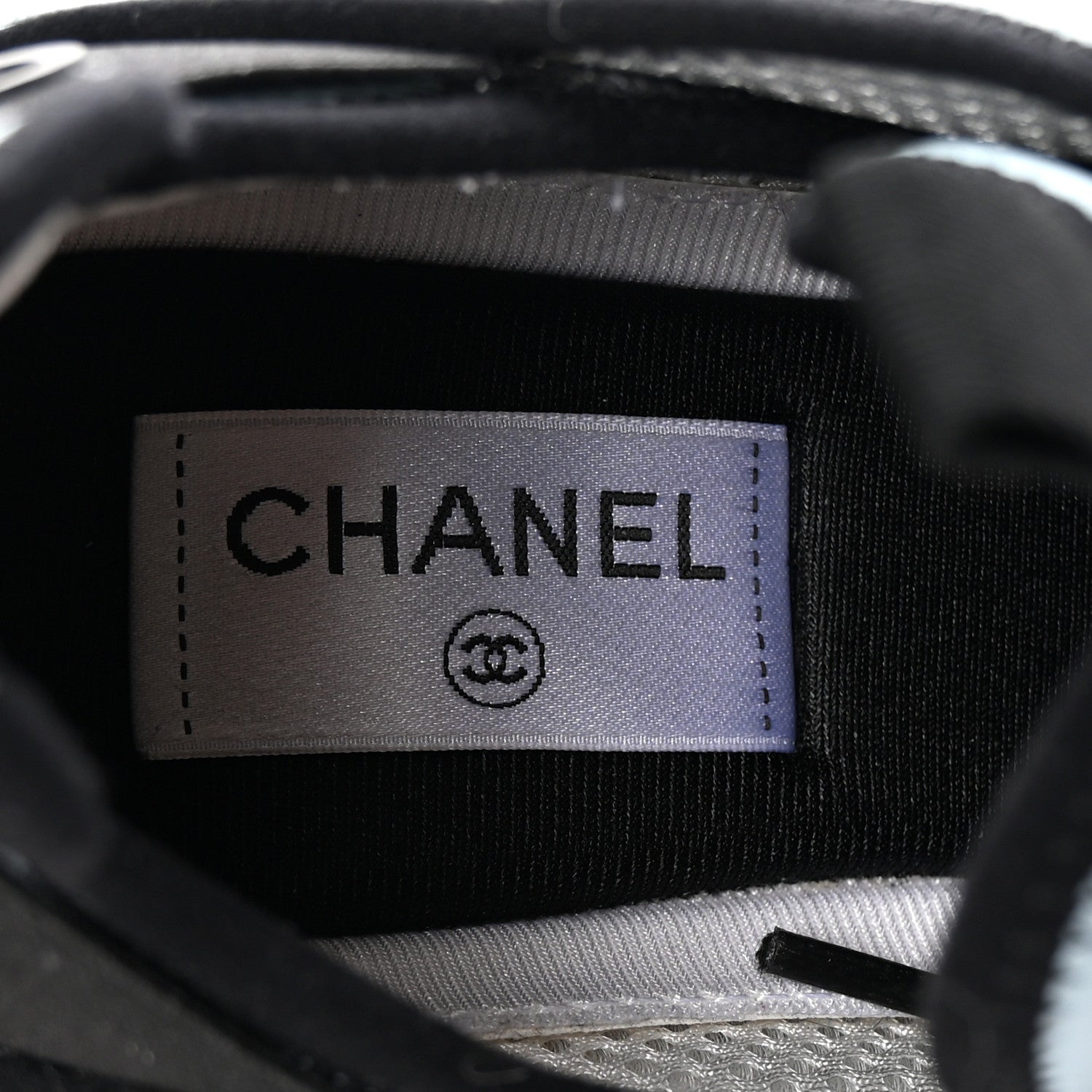 Chanel Suede Calfskin Nylon Grosgrain CC Sneakers 38.5 Light Blue 8 of 10