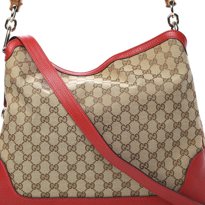 Gucci Monogram Medium Diana Bamboo Shoulder Bag Red 9 of 12