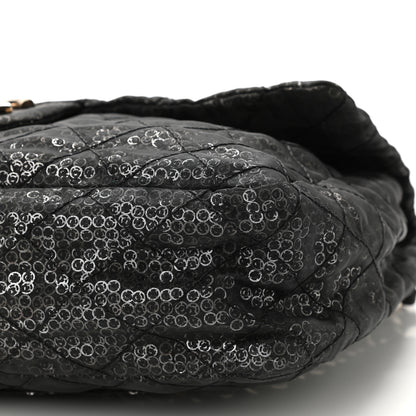 Chanel Hidden Sequin Maxi Flap Black 9 of 11