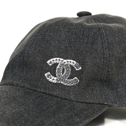 Chanel Cotton Sequin CC Cap Hat Black 8 of 8