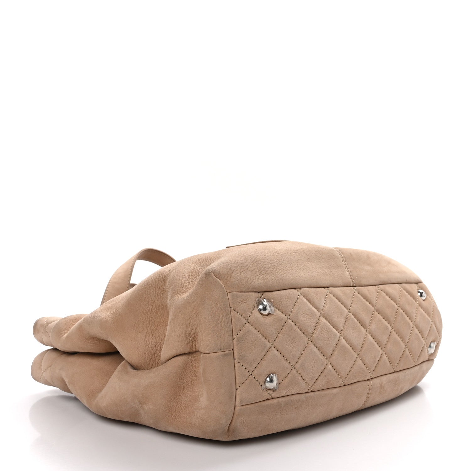 Chanel Suede Large Trianon Tote Beige 4 of 10