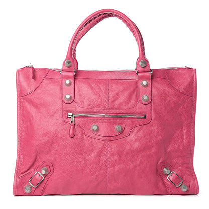 Balenciaga Agneau Giant 21 Silver Hardware Weekender Cyclamen Fucsia 1 of 12