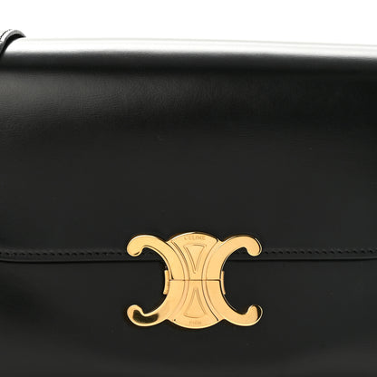 Celine Shiny Calfskin Medium Triomphe Black 9 of 15