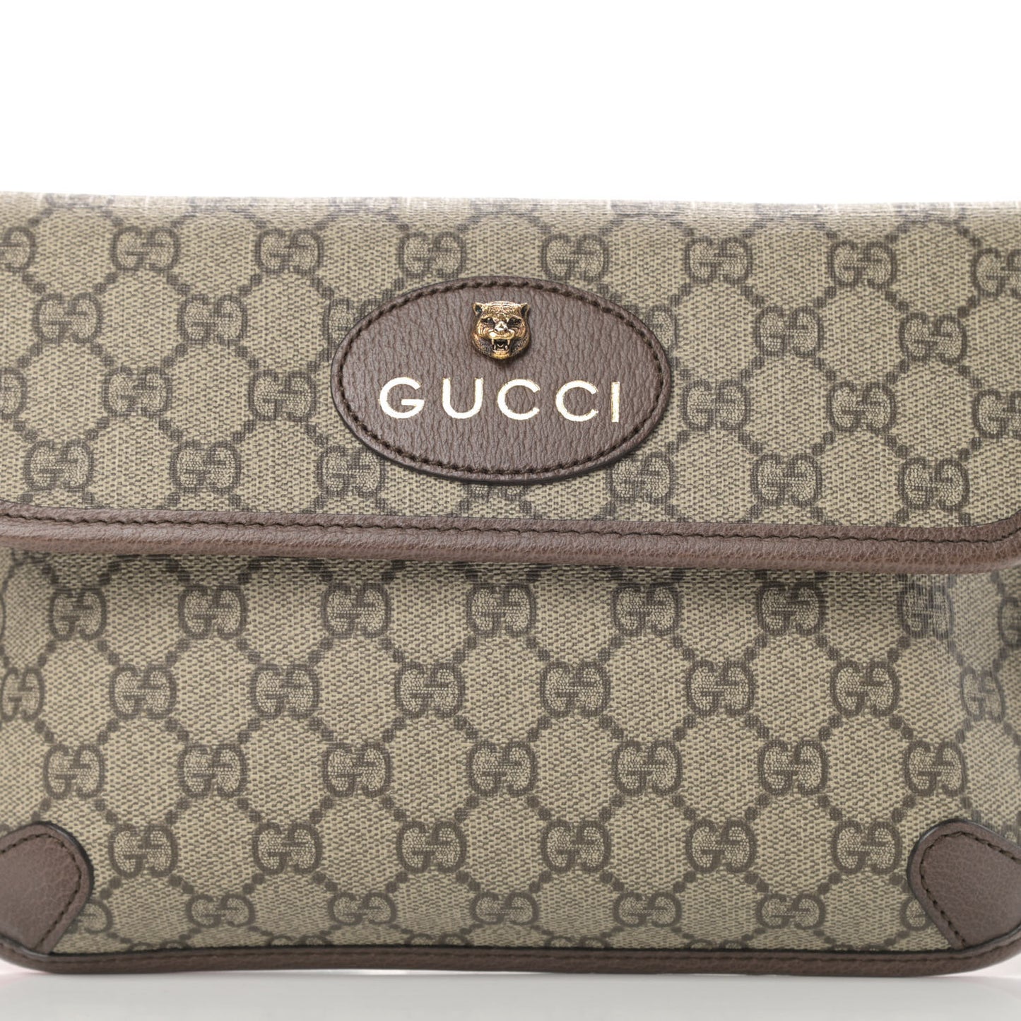GG Supreme Monogram Neo Vintage Web Belt Bag Brown