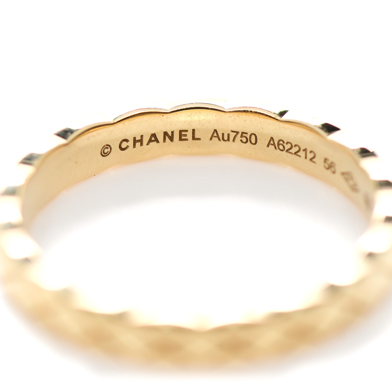 Chanel 18K Yellow Gold Mini Coco Crush Ring 56 7.5 4 of 6