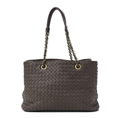 Bottega Veneta Nappa Intrecciato Large Classic Chain Strap Tote Brown 3 of 14
