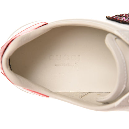 Gucci Calfskin Web Studded Lightning Ace Sneakers 36 White 5 of 12