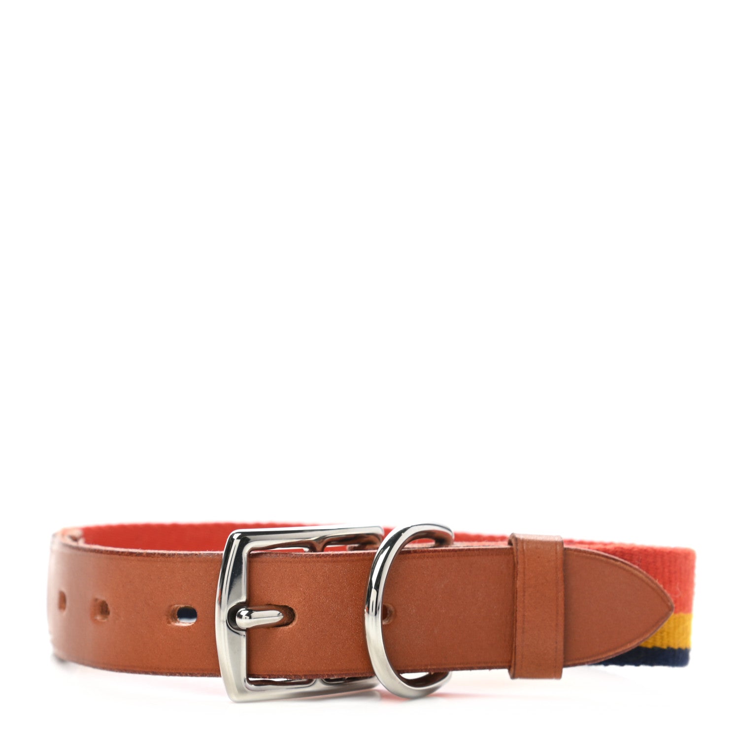 Hermes Toile Natural Bridle Robocar II Dog Collar M Dark Irish 1 of 4