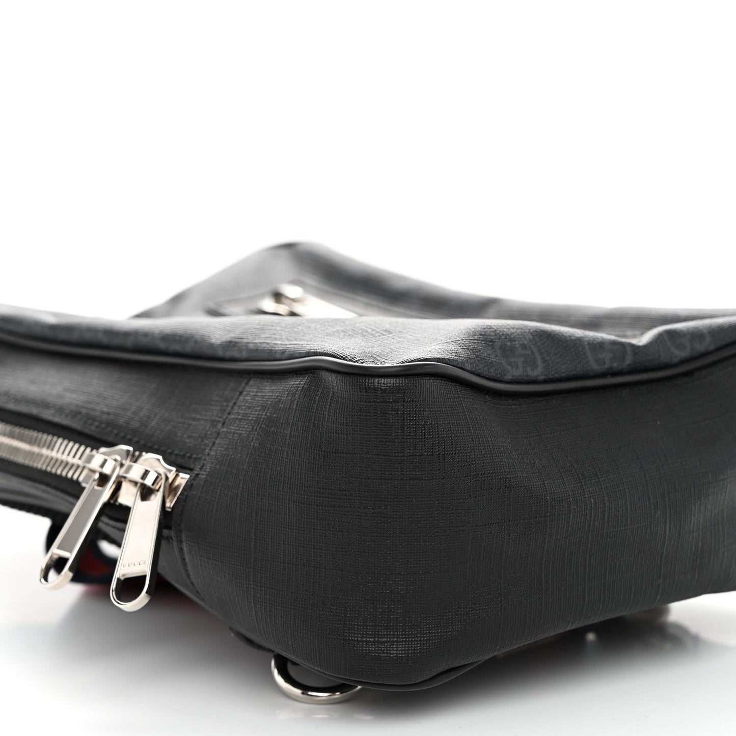 GG Supreme Monogram Web Belt Bag Black Grey