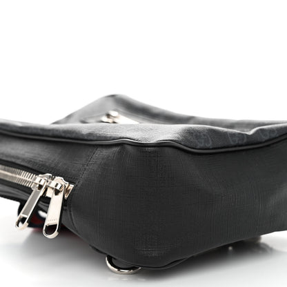 Gucci GG Supreme Monogram Web Belt Bag Black Grey 9 of 10