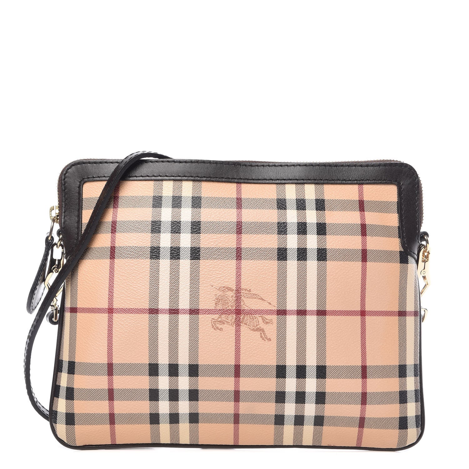 Burberry Haymarket Check Small Crossbody Bag Chocolate 1 of 10