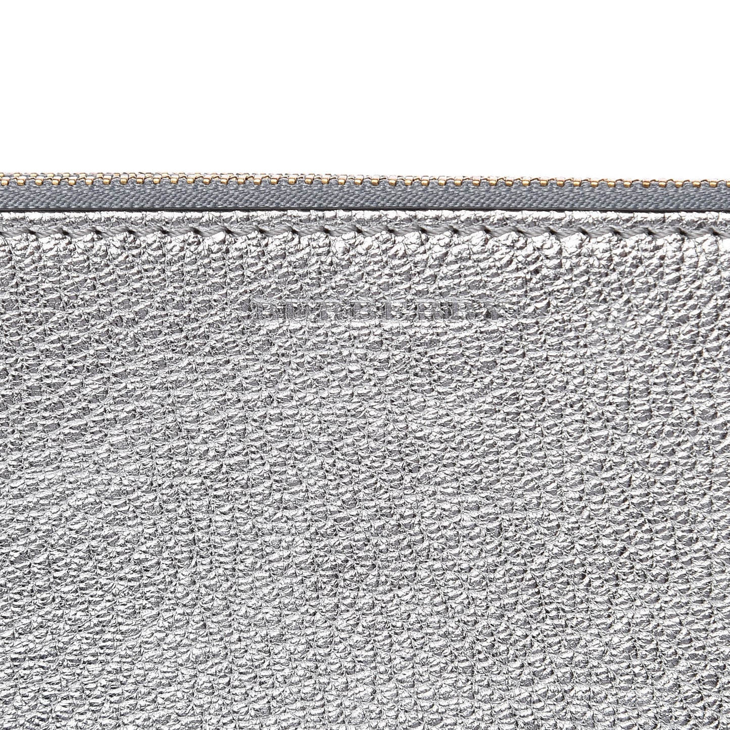 Metallic Goatskin Penhurst D-Ring Triple Zip Crossbody Bag Silver