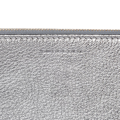 Burberry Metallic Goatskin Penhurst D-Ring Triple Zip Crossbody Bag Silver 8 of 9