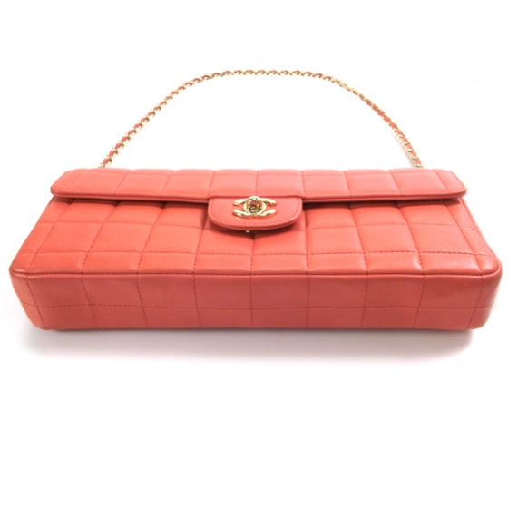 Chanel Lambskin East West Chocolate Bar Classic Flap Red 4 of 12