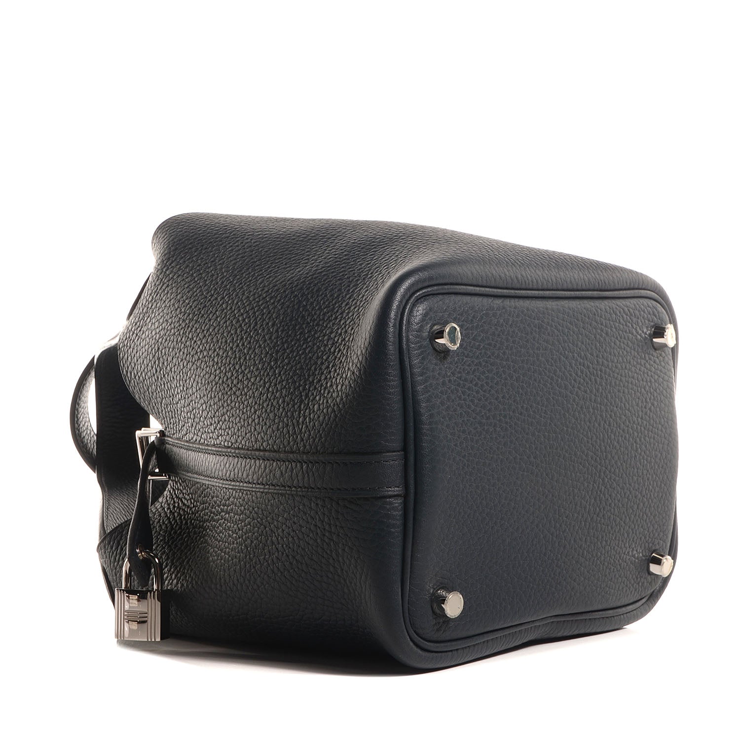 Hermes Taurillon Clemence Picotin Lock PM Bleu Ocean 6 of 12