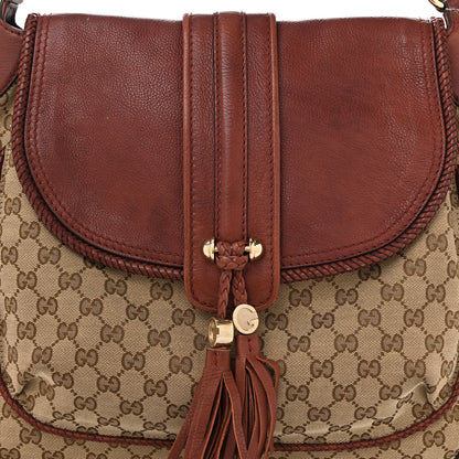 Gucci Monogram Medium Marrakech Hobo Red 8 of 15