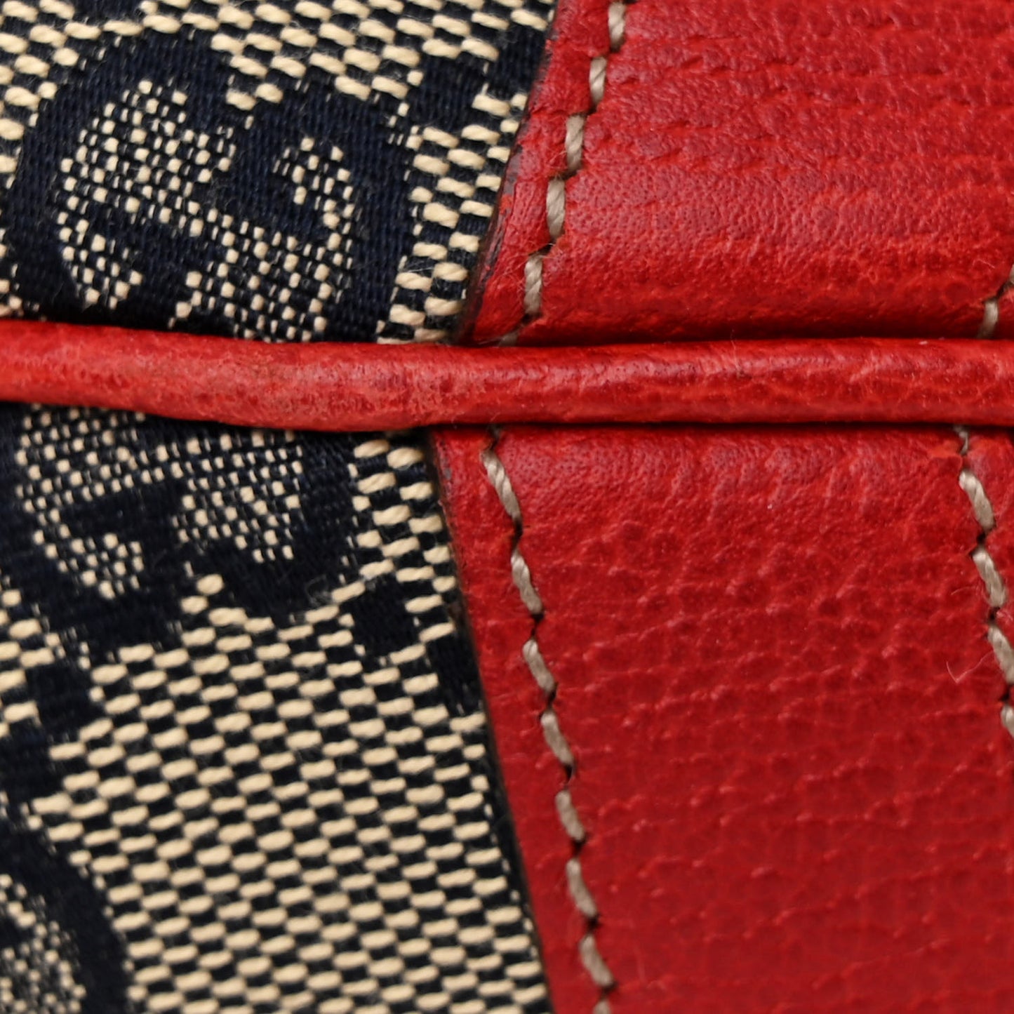 Monogram Medium Abbey Convertible Tote Navy Red