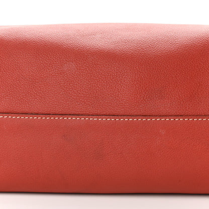 Hermes Taurillon Clemence Double Sens Reversible Tote Sanguine Rose Jaipur 14 of 14
