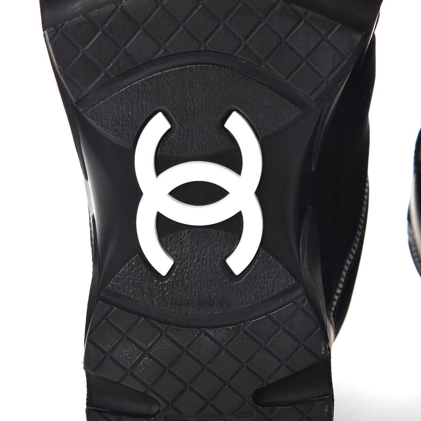 Calfskin Neoprene Tweed Quilted Sneakers 38.5 Black