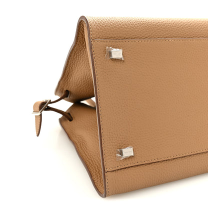 The Row Matte Grained Calfskin Soft Margaux 12 Sandpit 8 of 9
