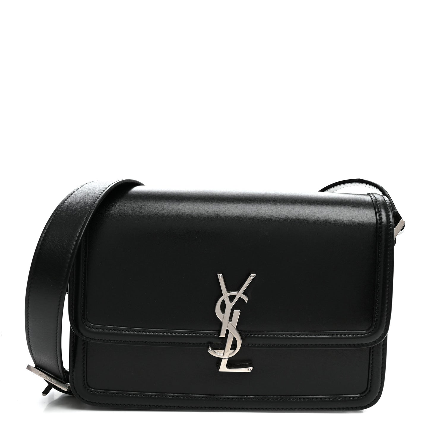 Box Calfskin Monogram Medium Solferino Satchel Black