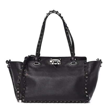 Valentino Garavani Vitello Small Rockstud Tote Black 1 of 13
